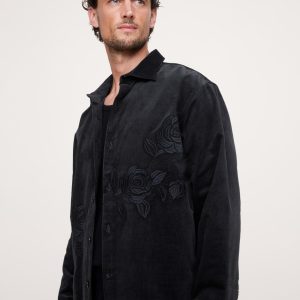 Relaxed-Fit Embroidered Corduroy Overshirt