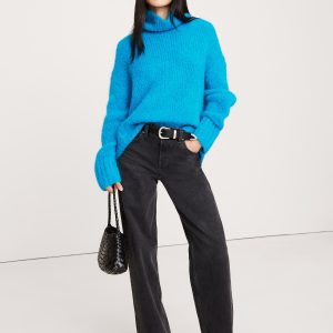 Italian Alpaca-Blend Funnel-Neck Sweater