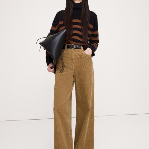 High-Rise Wide-Leg Corduroy Pull-On Pant