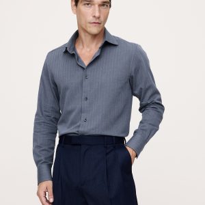Slim-Fit Cotton-Cashmere Dress Shirt