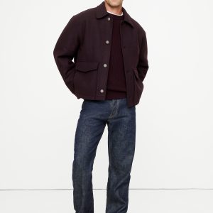 Double-Faced Wool-Blend Utility Jacket