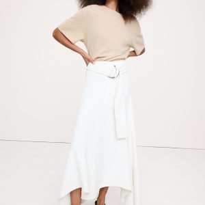 Pebbled Crepe Maxi Skirt