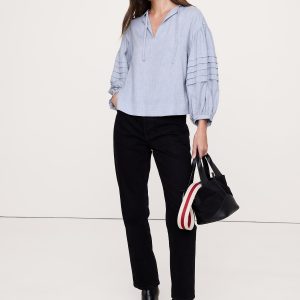 Flannel Peasant Blouse