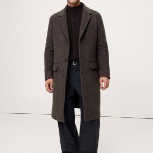 Italian Melton Wool-Blend Top Coat