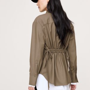 Stretch-Flannel Cinch-Back Shirt